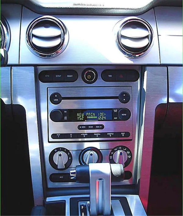 2005-2009 Ford Mustang Real Brushed Aluminum Dash Trim Kit - DirectCarTrim