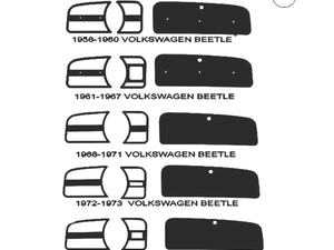 1958-1977 Volkswagen Beetle Real Carbon Fiber Dash Trim Kit