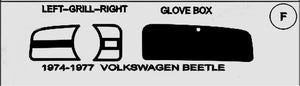 1958-1977 Volkswagen Beetle Real Carbon Fiber Dash Trim Kit