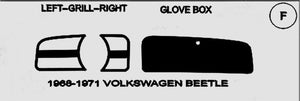 1958-1977 Volkswagen Beetle Real Carbon Fiber Dash Trim Kit