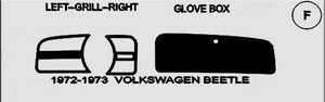 1958-1977 Volkswagen Beetle Wood Grain Dash Trim Kit