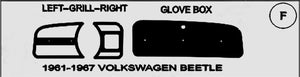 1958-1977 Volkswagen Beetle Wood Grain Dash Trim Kit