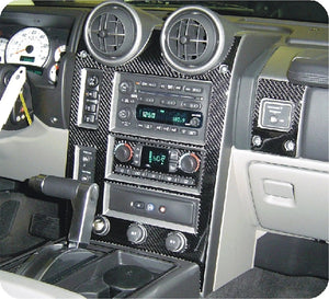 2004-2007 Hummer H2 Real Carbon Fiber Dash Trim Kit - Direct Car Trim