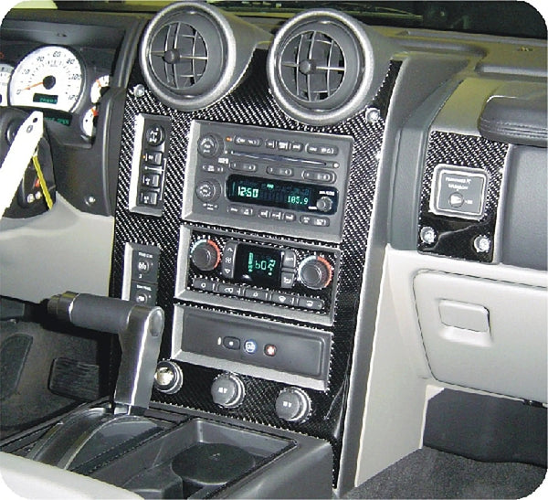 2004-2007 Hummer H2 Real Carbon Fiber Dash Trim Kit