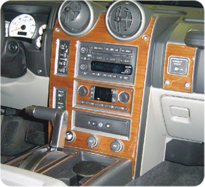 2004-2007 Hummer H2 Wood Grain Dash Trim Kit - Direct Car Trim