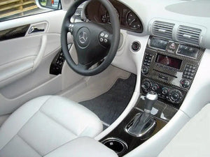 2005-2007 Mercedes Benz C-Class Coupe Real Carbon Fiber Dash Trim Kit