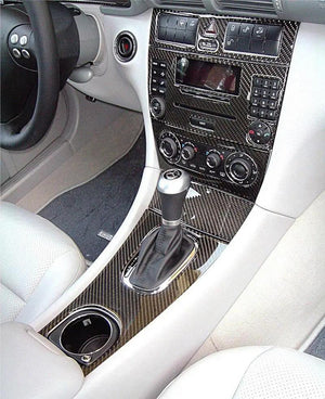 2005-2007 Mercedes Benz C-Class Coupe Real Carbon Fiber Dash Trim Kit