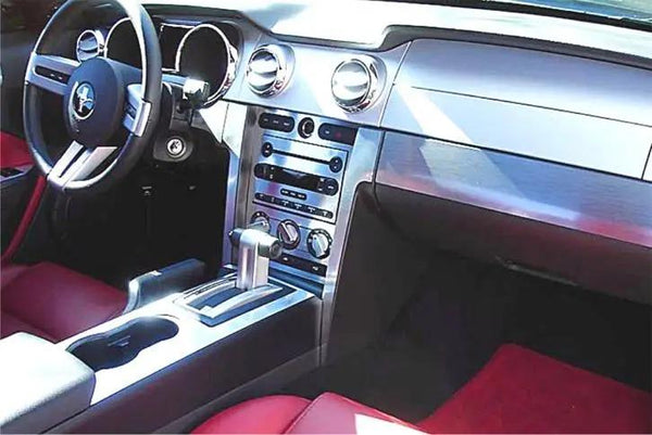 2005-2009 Ford Mustang Real Brushed Aluminum Dash Trim Kit
