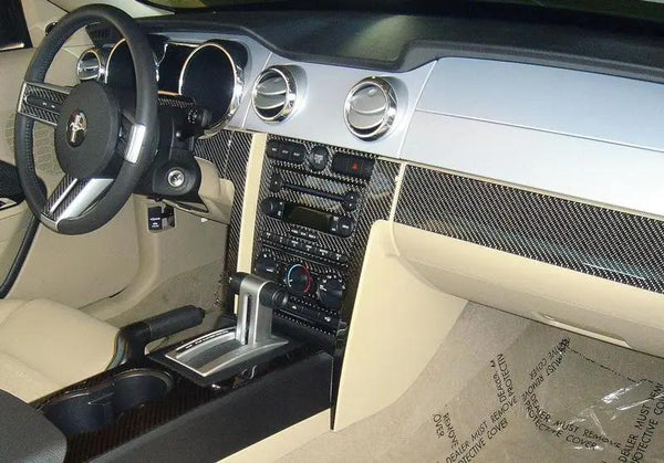 2005-2009 Ford Mustang Real Carbon Fiber Dash Trim Kit