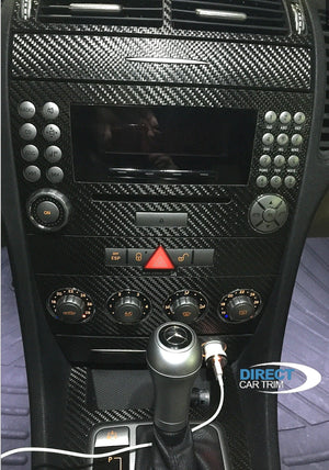 2005-2011 Mercedes Benz SLK Real Matte Carbon Fiber Dash Trim Kit