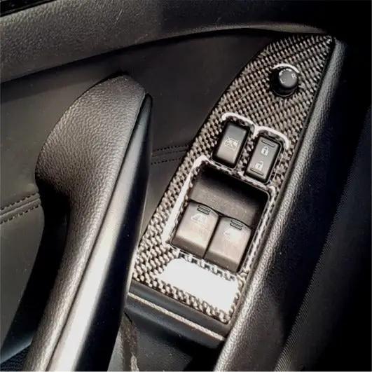 2-Piece Carbon Fiber Radio Console Trim Kit For 2010-2013 Infiniti G37 Sedan (Left-Hand Drive)