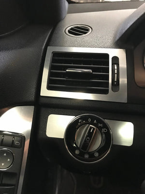 2008-2011 Mercedes Benz C-Class Sedan Complete Real Brushed Aluminum Dash Trim Kit