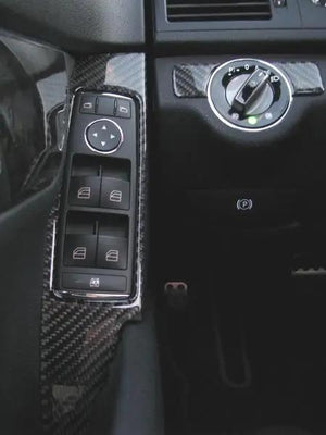 2008-2011 Mercedes Benz C-Class Sedan Complete Real Carbon Fiber Dash Trim Kit