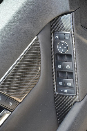2008-2011 Mercedes Benz C-Class Sedan Complete Real Carbon Fiber Dash Trim Kit
