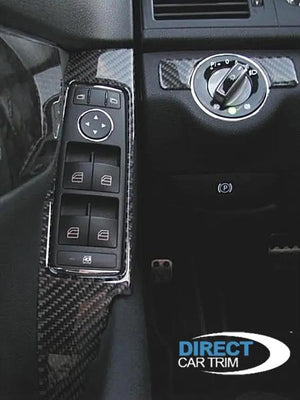 2008-2011 Mercedes Benz C Class Sedan Real Carbon Fiber Dash Trim Kit