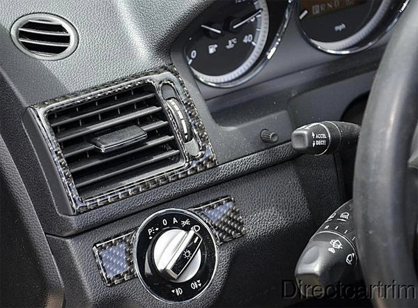 2008-2011 Mercedes Benz C Class Sedan Real Carbon Fiber Dash Trim Kit